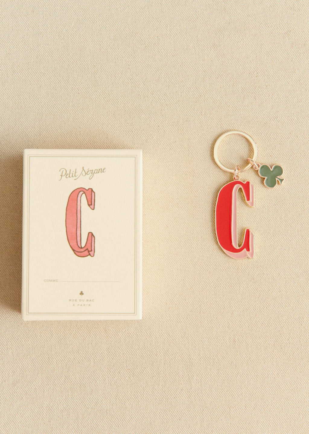 Porte-Clé Abécédaire - Lettre C - Rouge