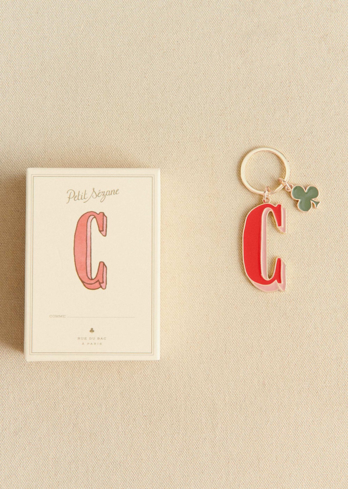 Porte-Clé Abécédaire - Lettre C - Rouge