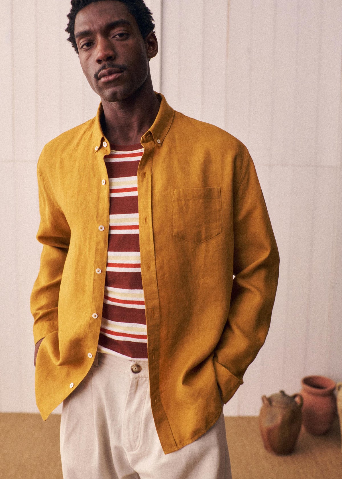 Chemise Charlie Lin - Ocre