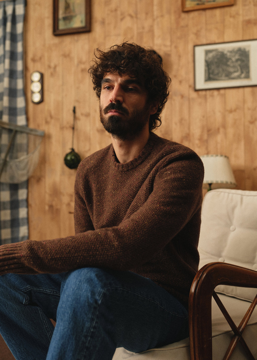 Pull Calder - Marron Moucheté