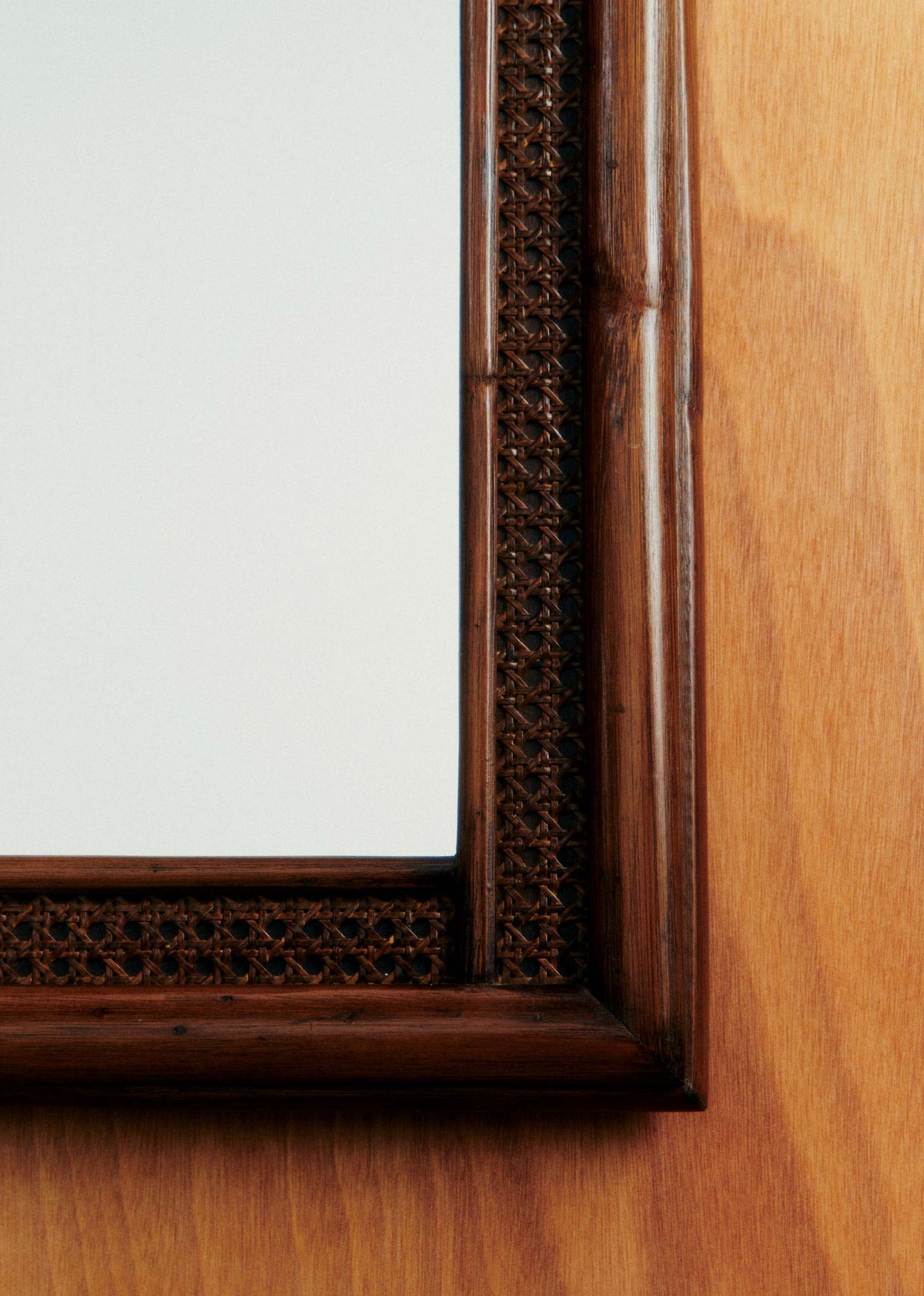 Miroir rotin vintage design américain - Rotin