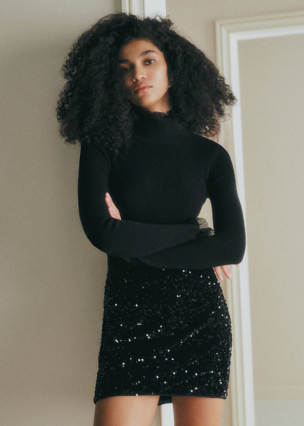 Jupe Malia - Sequins Noirs