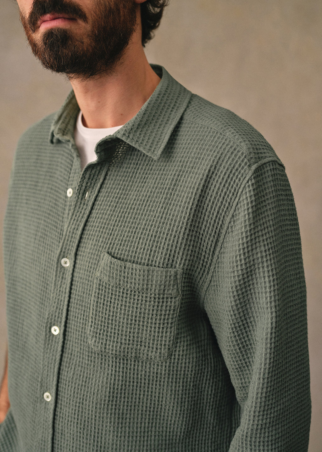 Chemise Lars Gaufrée - Vert Sauge