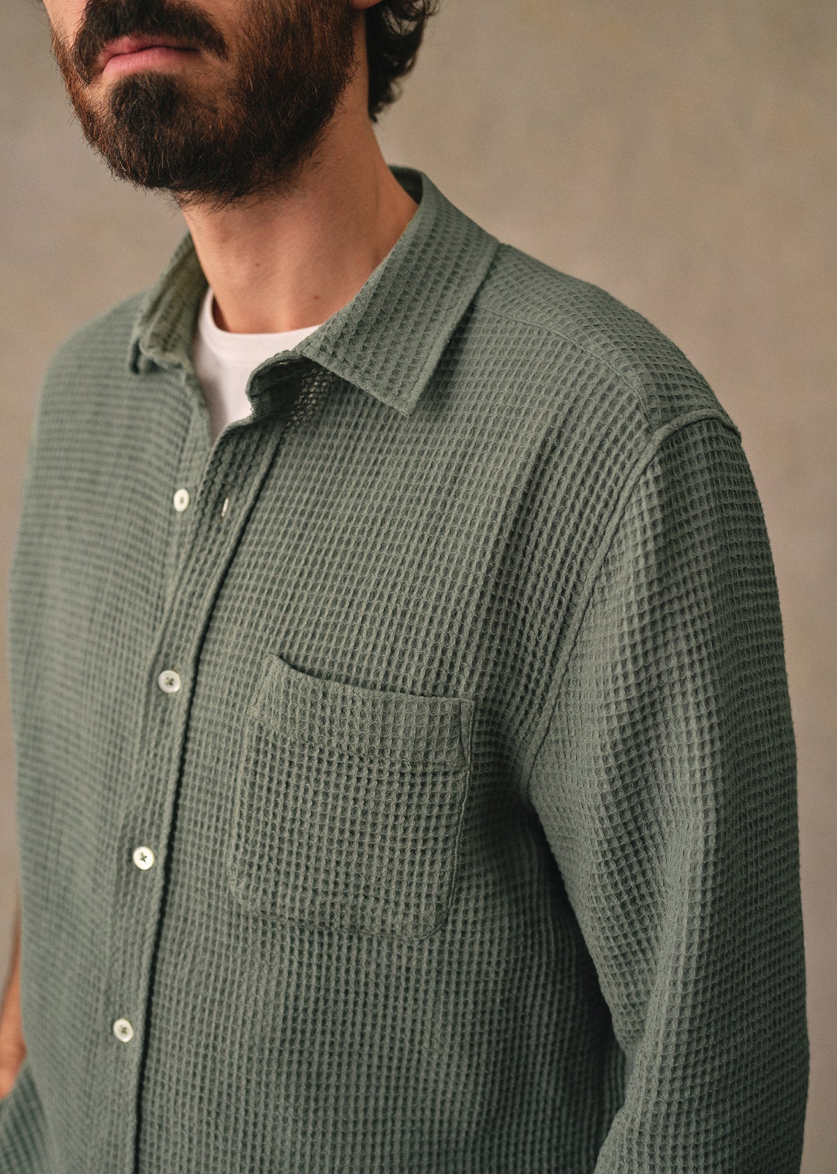 Chemise Lars Gaufrée - Vert Sauge