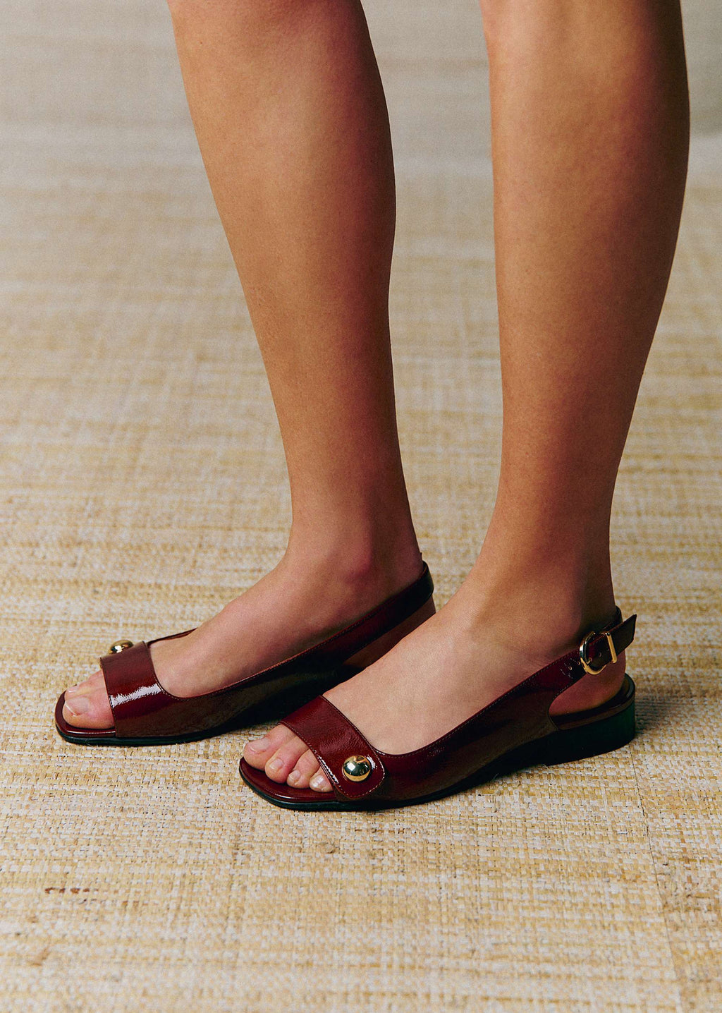 Sandales Low Joannie - Acajou Vernis