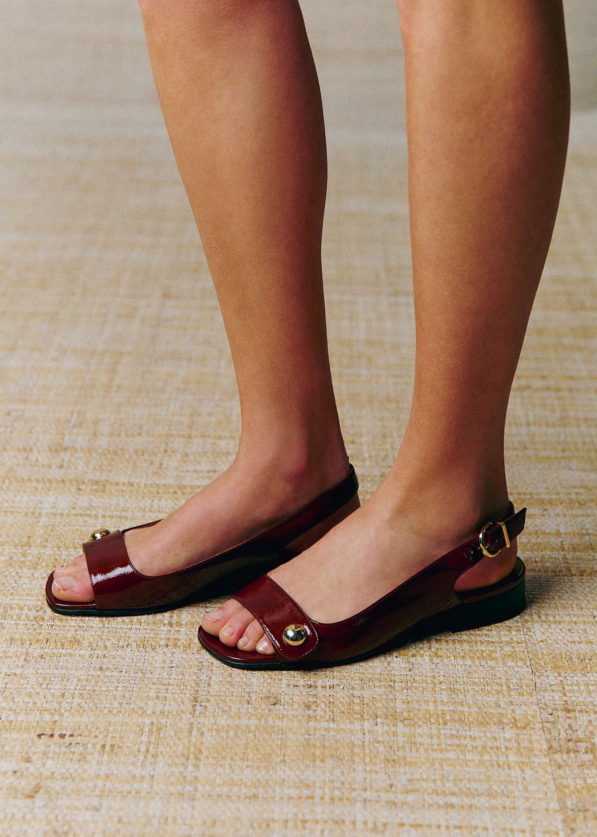 Sandales Low Joannie - Acajou Vernis