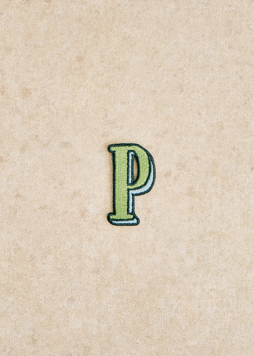 Ecusson vert / bleu - Lettre P - Vert