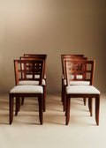 Lot de 6 chaises vintage hêtre - Hêtre teinté