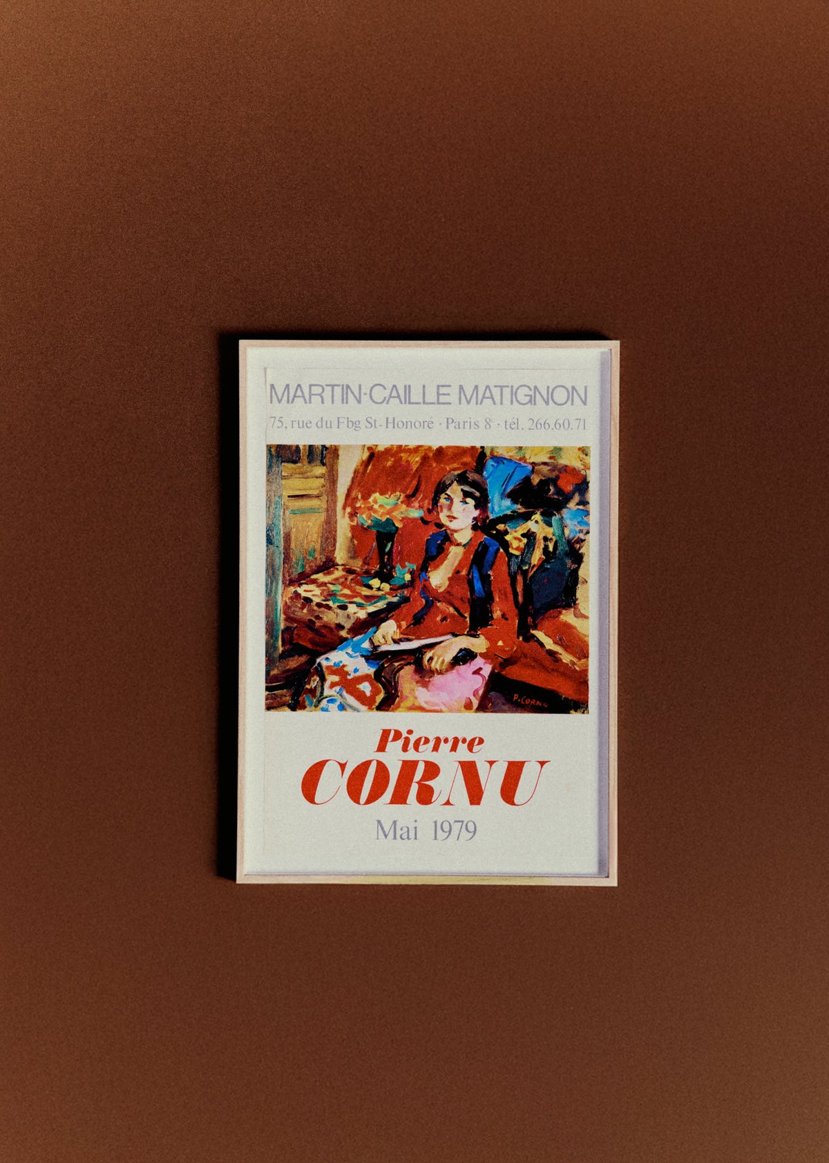 Affiche Galerie Martin-Caille Matignon, Pierre Cornu, 1979 - 46,5 x 66,5 cm