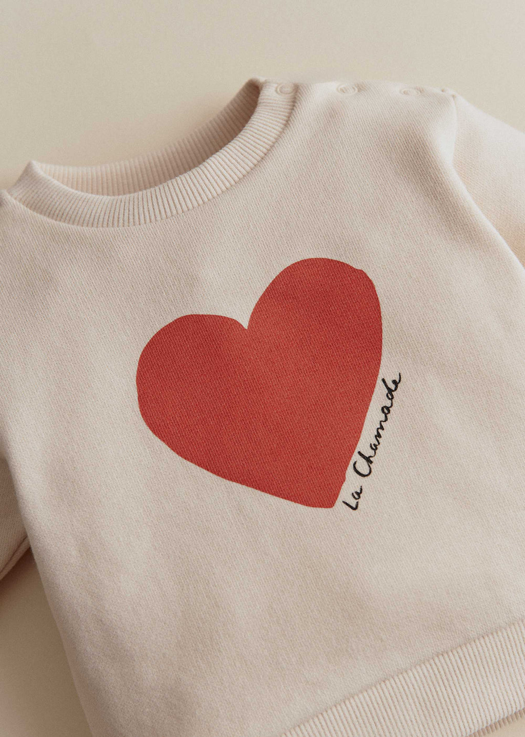Sweat-Shirt La Chamade - Crème / Rouge