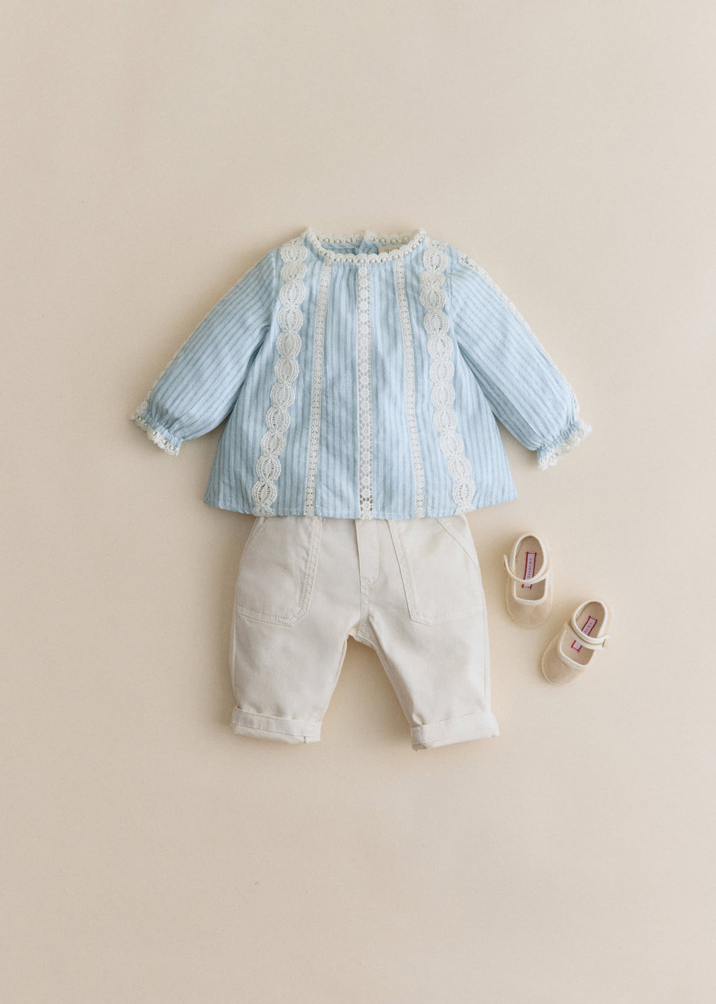 Blouse Ryma - Rayures Bleu Ecru