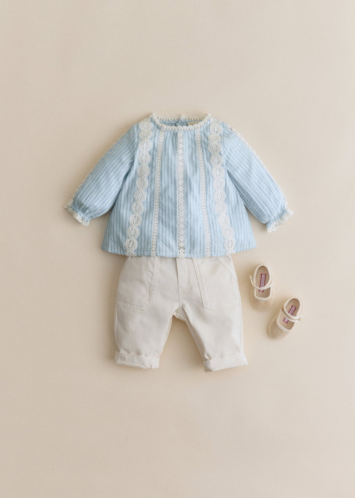 Blouse Ryma - Rayures Bleu Ecru