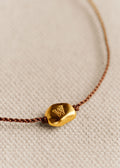 Bracelet Cléo - Chocolat - Lettre W