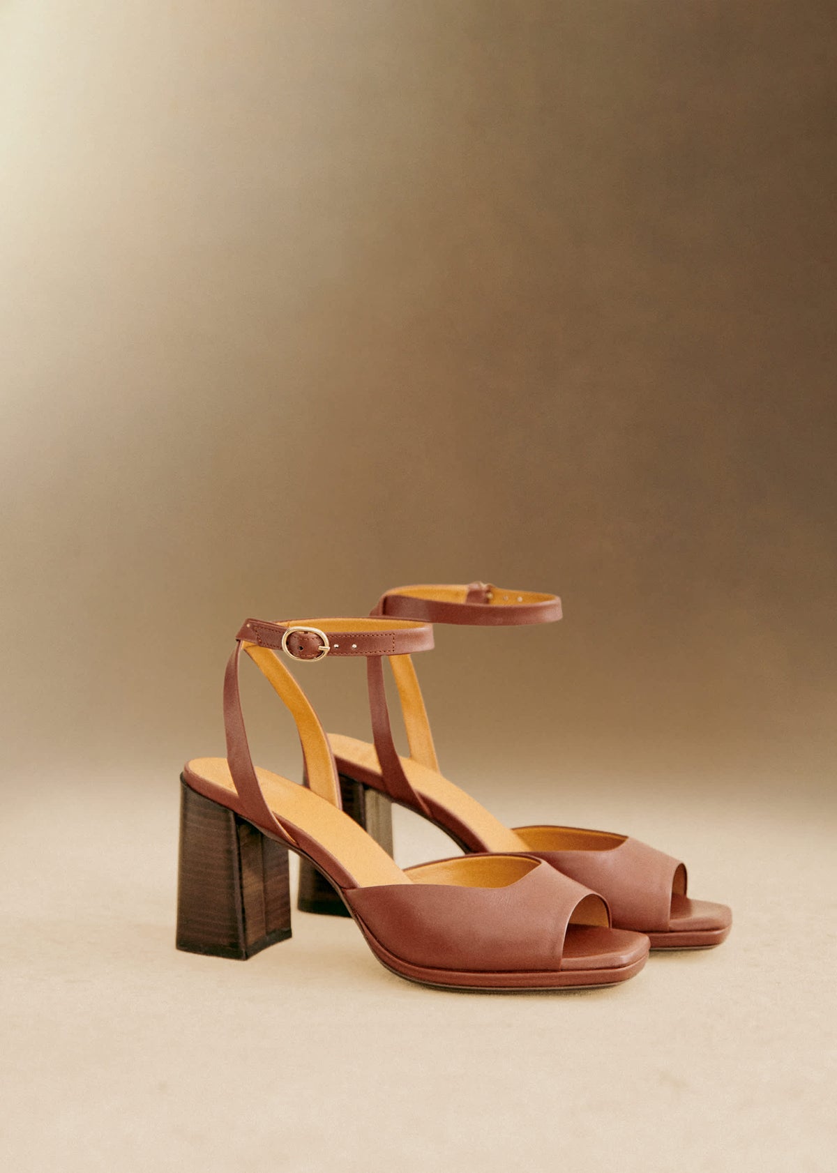 Sandales High Maxine - Camel Lisse