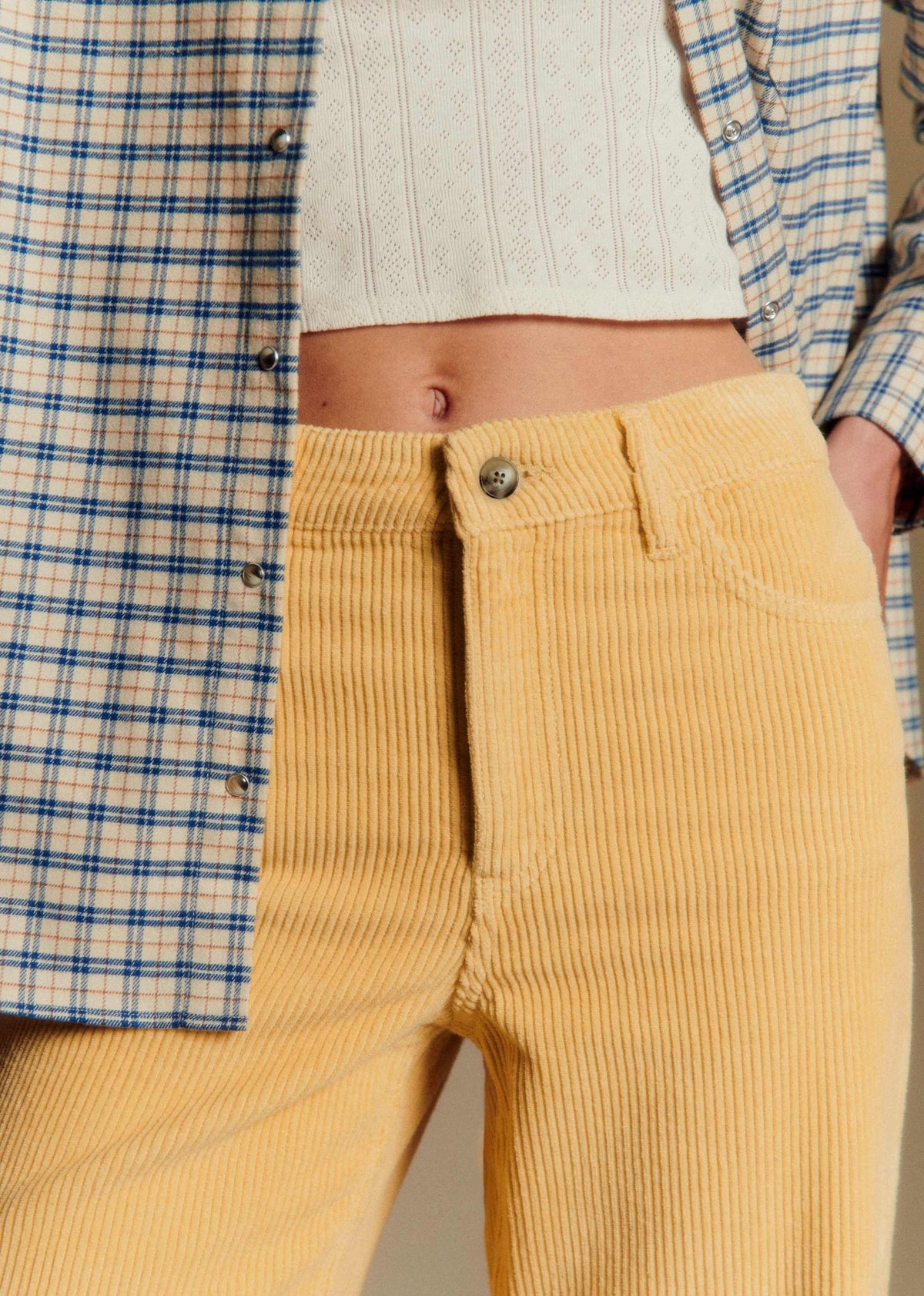 Pantalon Le Wide Leg - Velours Paille