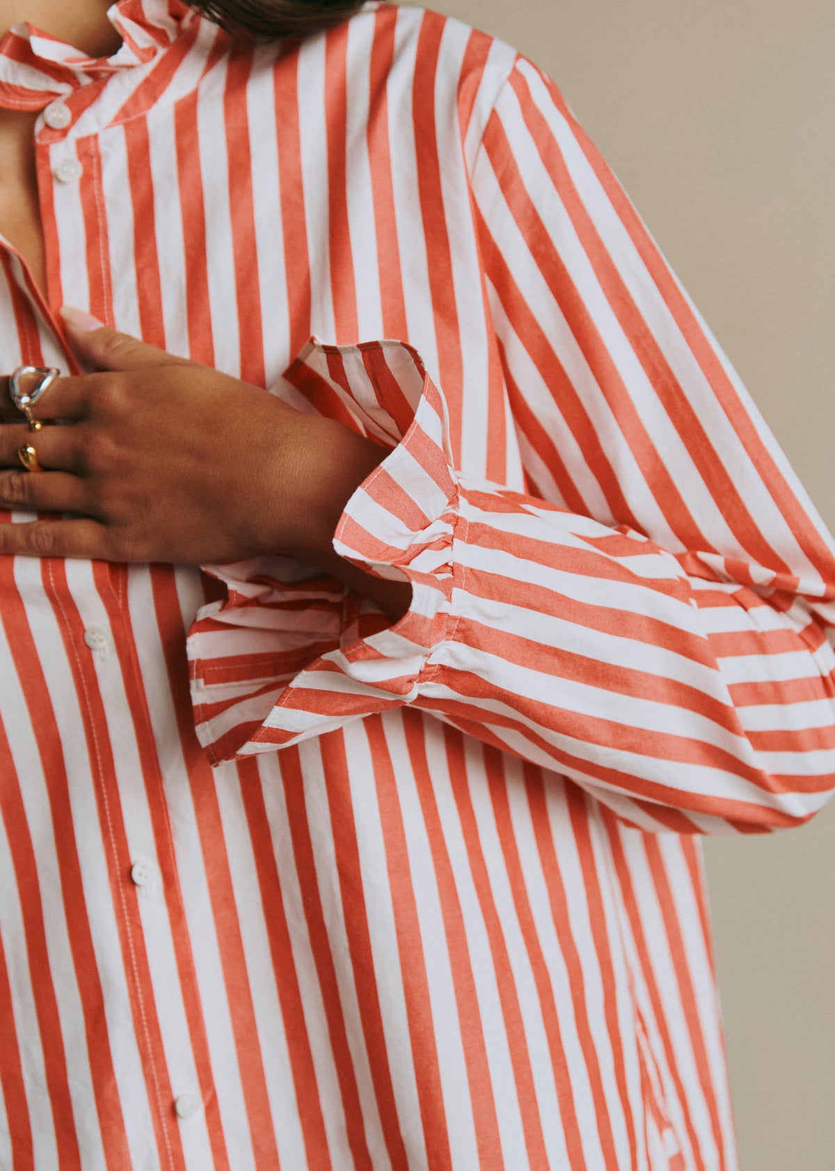 Chemise Erine - Rayures Rouge et Ecru