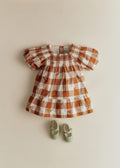 Robe Lucinda - Maxi Vichy Caramel / Ecru