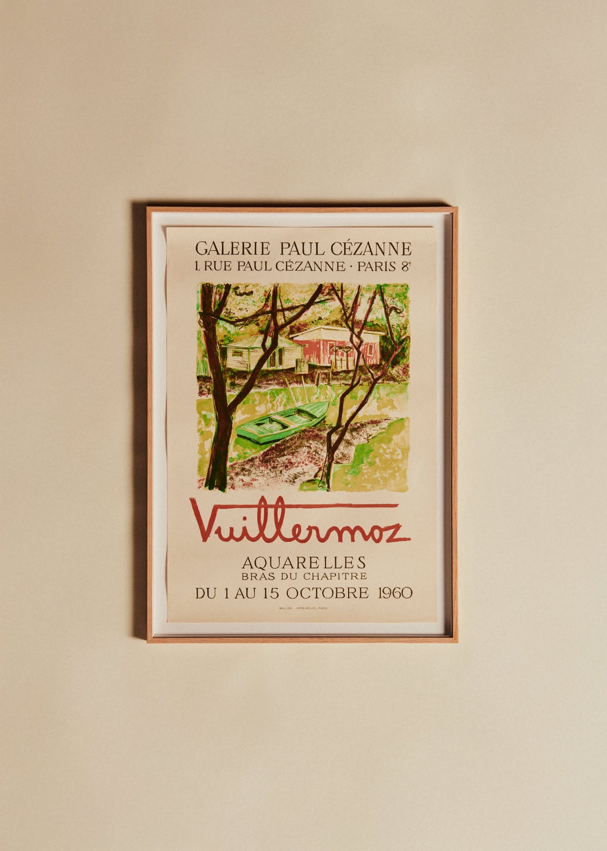 Affiche Paul Cezanne, Vuillermoz, 1960 - 52,5 x 73,5 cm