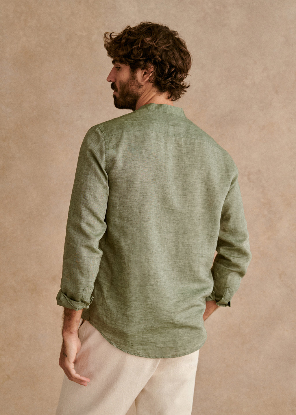 Chemise Benny Coton Lin - Kaki Délavé