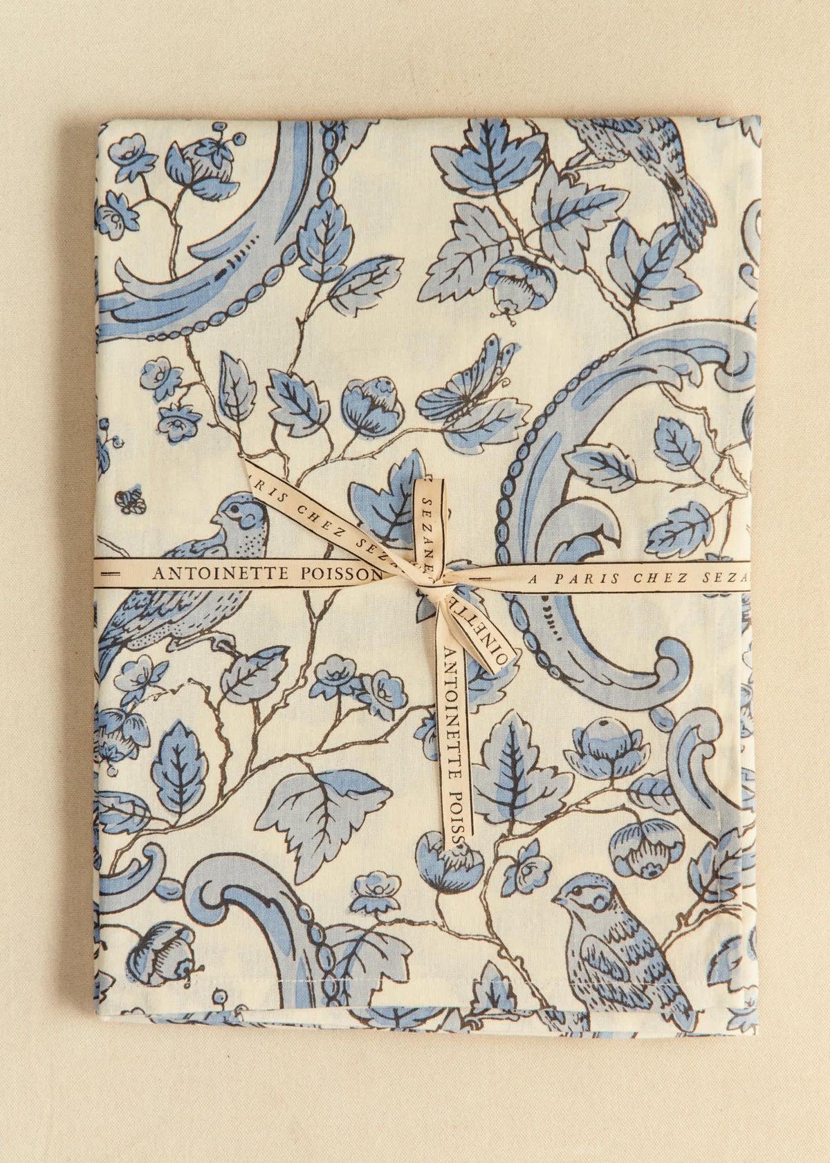 Nappe - Sézane x Antoinette Poisson - Imprimé Oiseaux Bleus
