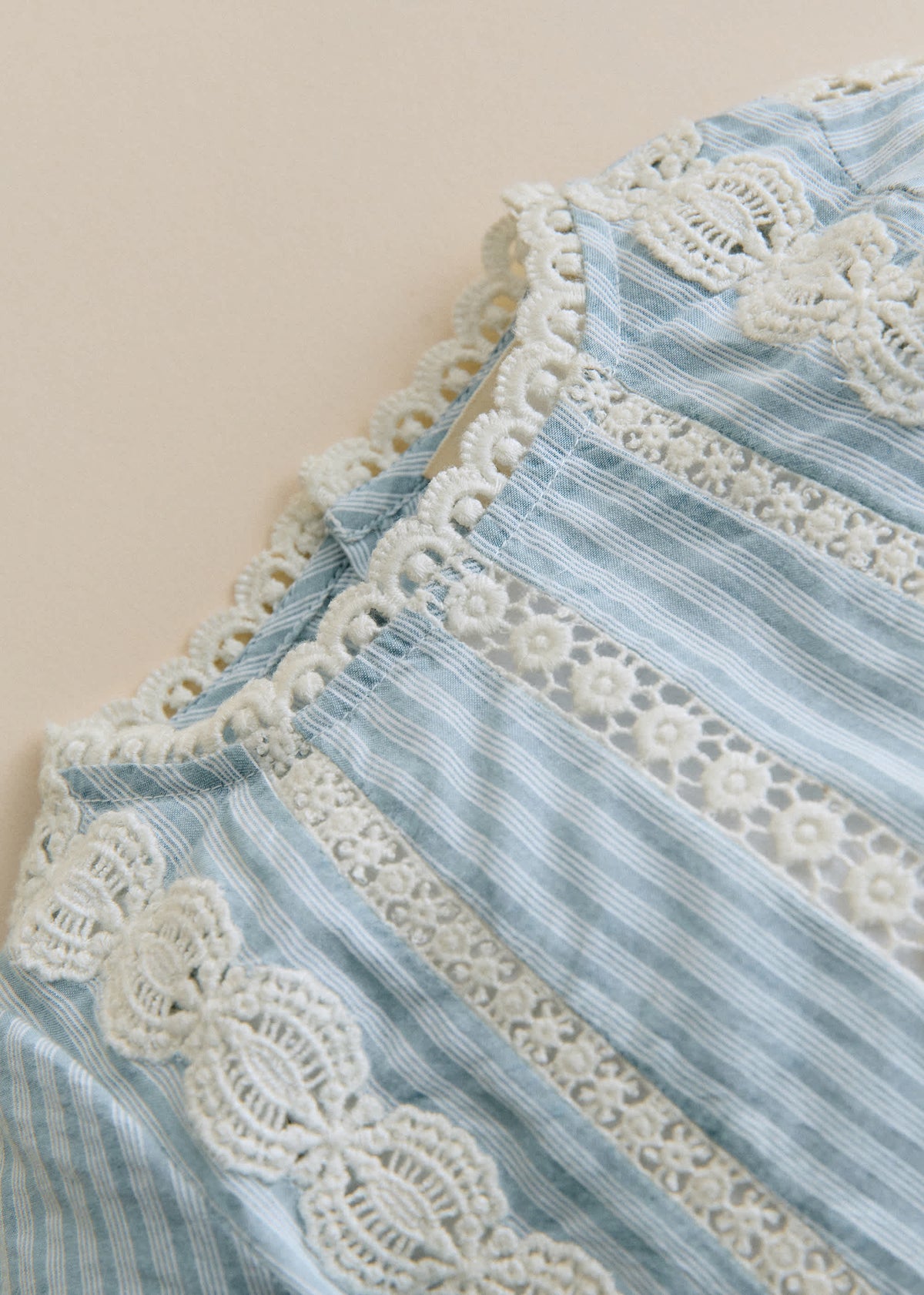 Blouse Ryma - Rayures Bleu Ecru