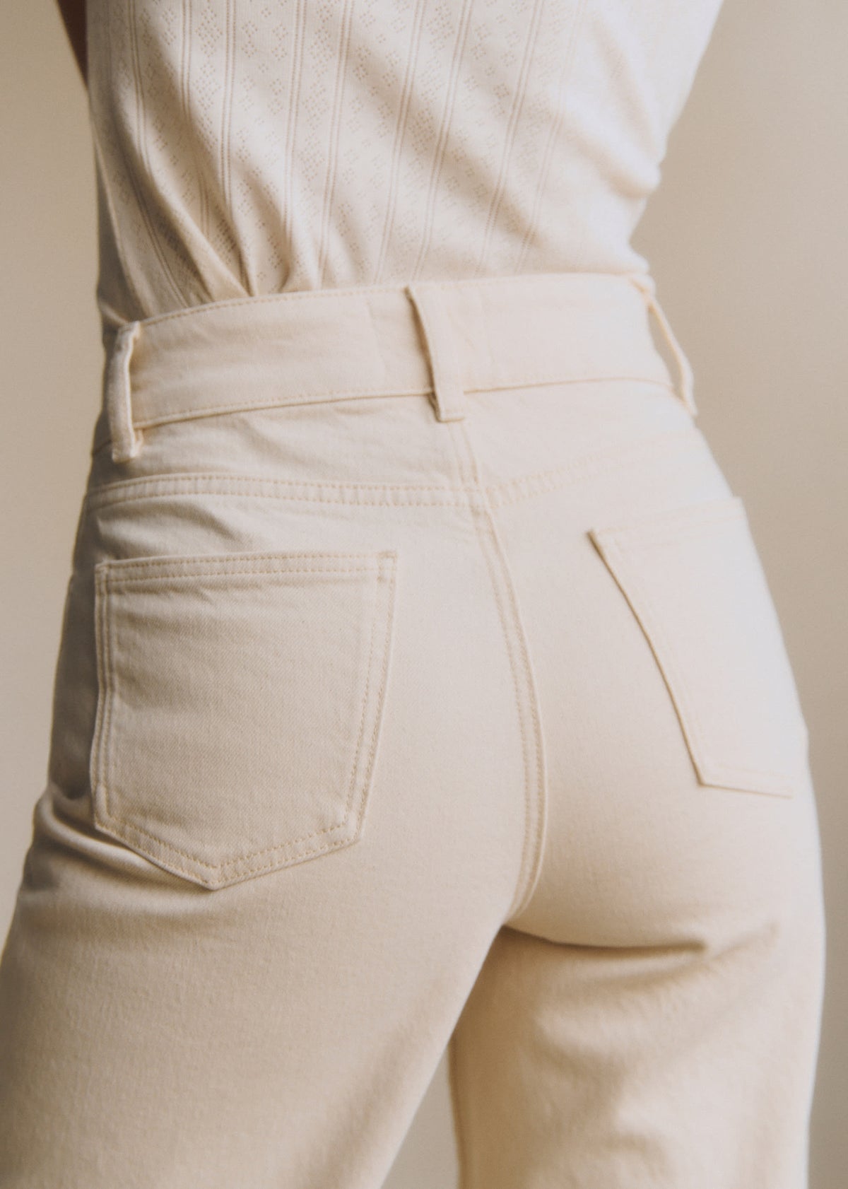 Pantalon Le New 70's - Ecru Chiné